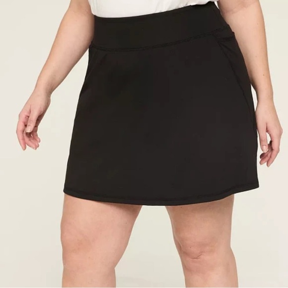 LIVI active 22/24 Black Skirt skort workout active built-in shorts pleated - Picture 1 of 7